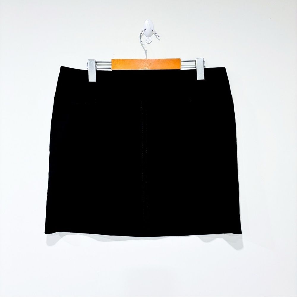 MEXX Black Stretch Mini Skirt Straight Cut Minimalist Office Size 40 EU
